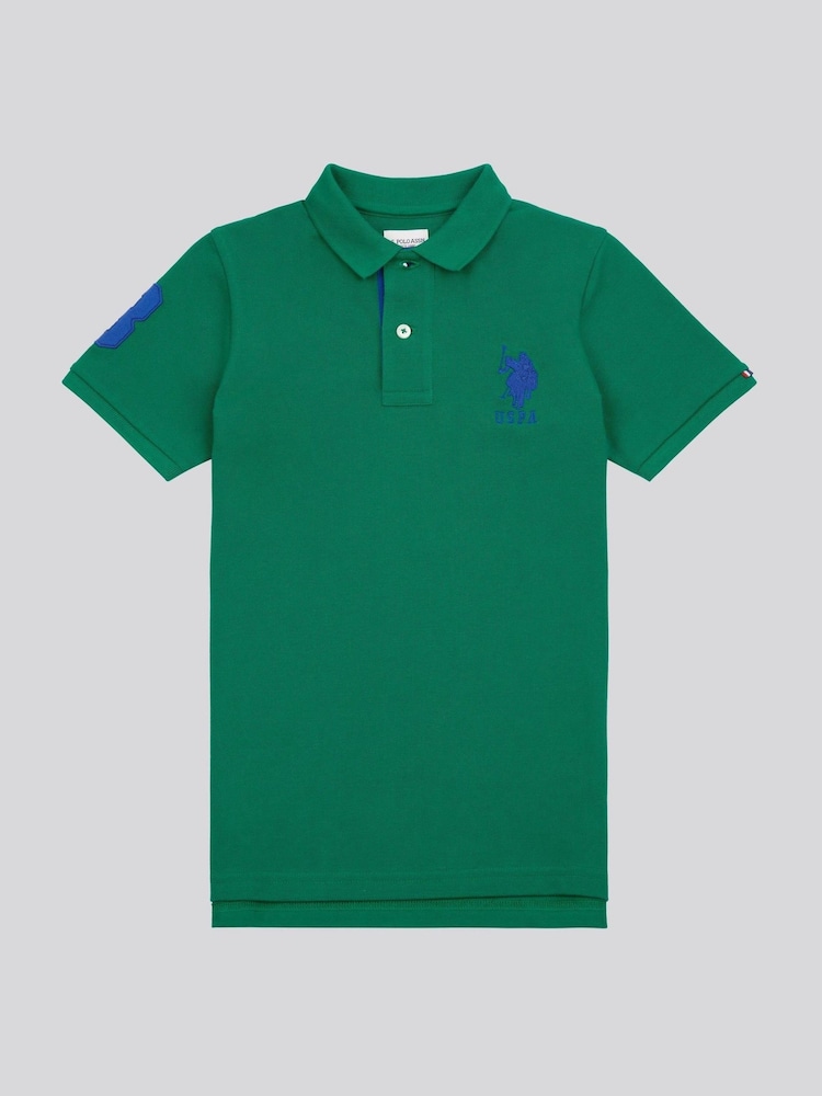 U.S. Polo Assn. Green Boys 100% Cotton Player 3 Polo Shirt - Image 6 of 9