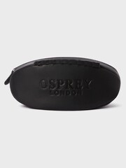 OSPREY LONDON The Rugger Leather Black Washbag - Image 1 of 4