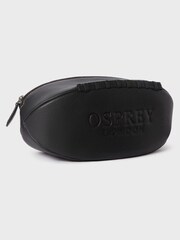OSPREY LONDON The Rugger Leather Black Washbag - Image 2 of 4