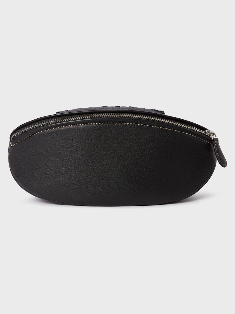 OSPREY LONDON The Rugger Leather Black Washbag - Image 4 of 4