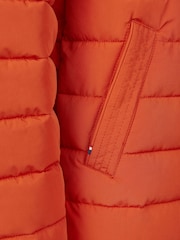 U.S. Polo Assn Orange U.S. Polo Assn. Boys Lightweight Quilt Hooded Puffer Jacket - Image 12 of 12