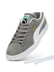 Puma Grey Suede Classic Sneakers - Image 5 of 6
