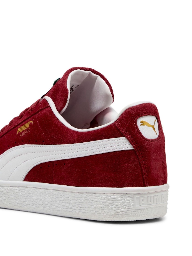Puma Dark Red Suede Classic Sneakers - Image 6 of 6