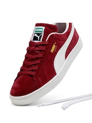 Puma Dark Red Suede Classic Sneakers - Image 5 of 6