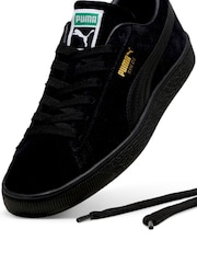 Puma Dark Black Unisex Suede Classic Sneakers - Image 5 of 6
