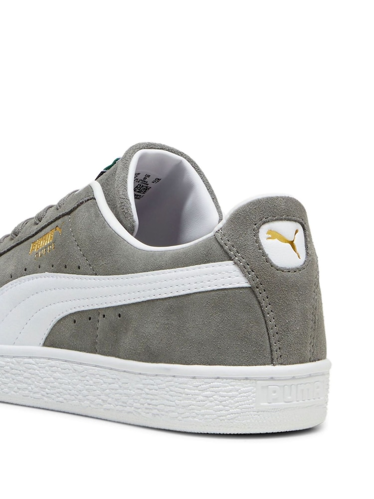 Puma Grey Suede Classic Sneakers - Image 6 of 6