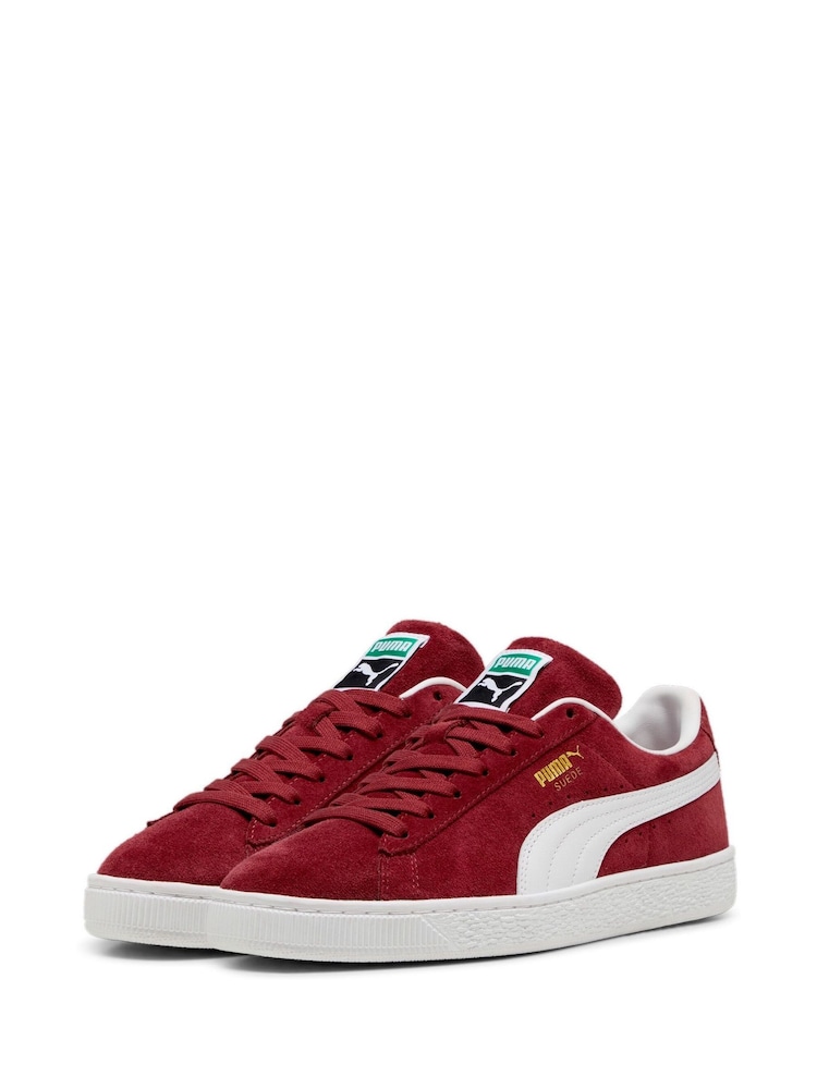Puma Red Unisex Suede Classic Sneakers - Image 3 of 6