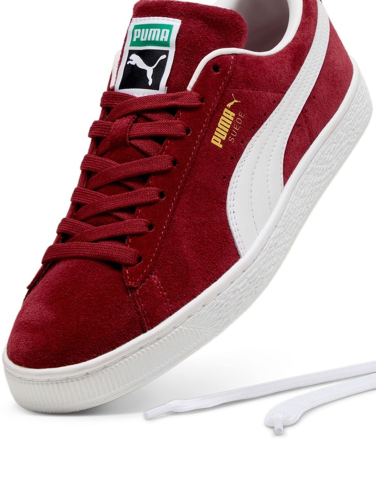 Puma Red Unisex Suede Classic Sneakers - Image 6 of 6
