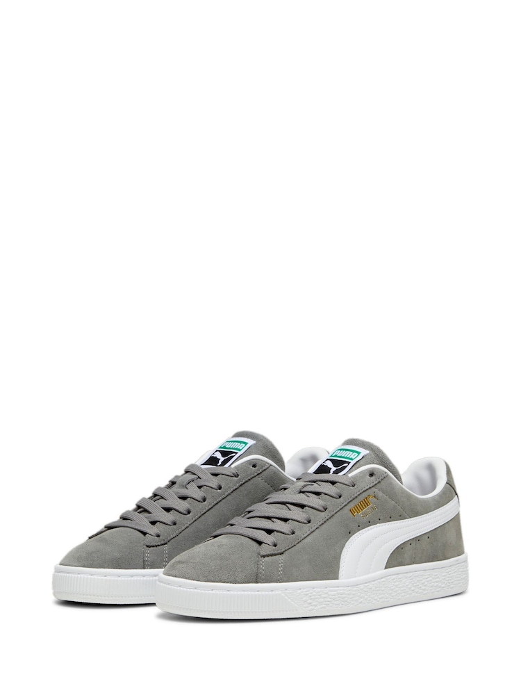 Puma Grey Unisex Suede Classic Sneakers - Image 3 of 6