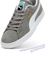 Puma Grey/White Suede Classic Sneakers - Image 5 of 6