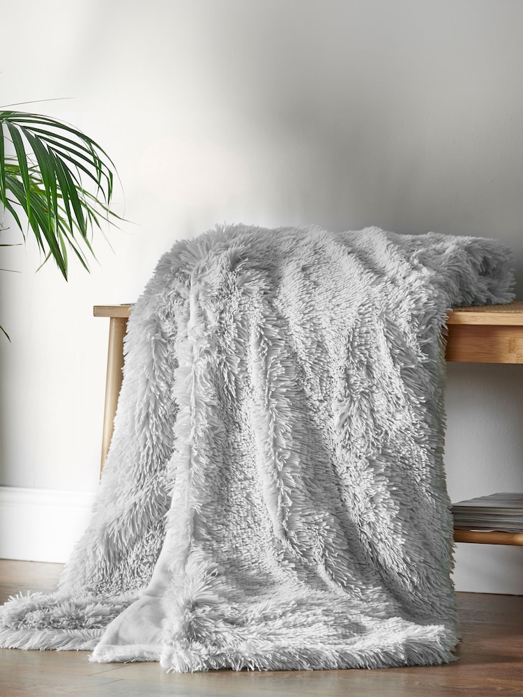 Catherine Lansfield So Soft Cuddly Deep Pile Faux Fur Throw - Imagem 1 de 5
