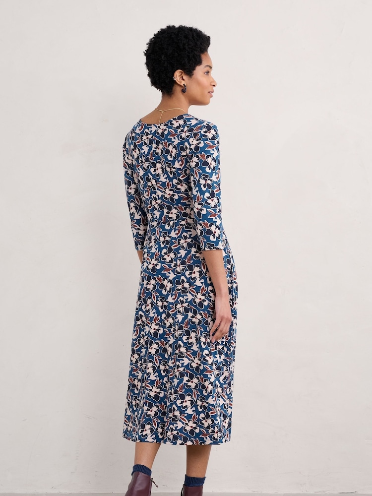 Seasalt Cornwall Blue Helena Dress - Image 2 of 5 Seasalt Cornwall Blue Helena Dress - Image 2 of 5