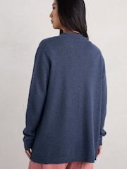 Seasalt Cornwall Blue Riverboat Cardigan - Image 2 of 5