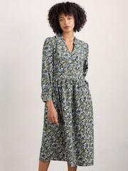Seasalt Cornwall Teal Blue Rose Cottage Dress - Image 1 of 5