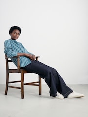 Seasalt Cornwall Blue Spiral Flight Shirt - Image 3 of 5