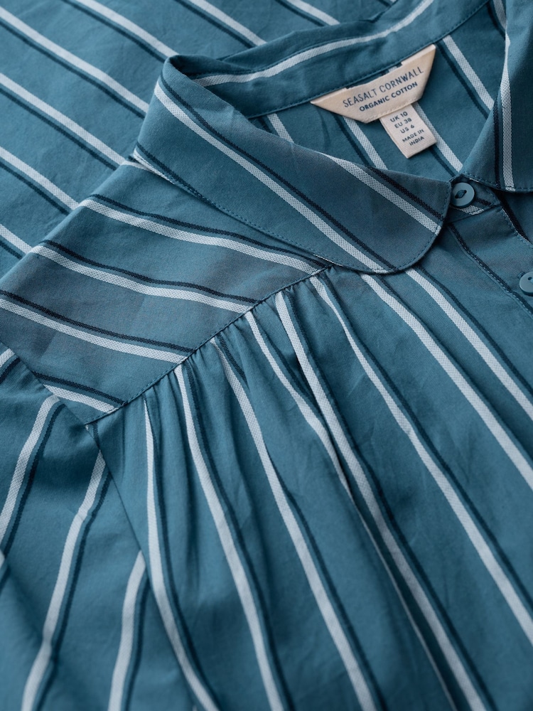 Seasalt Cornwall Blue Spiral Flight Shirt - Image 5 of 5 Seasalt Cornwall Blue Spiral Flight Shirt - Image 5 of 5