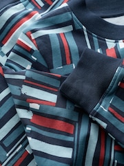Seasalt Cornwall Blue Bright Wave Sweatshirt - Image 5 of 5