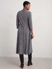 Seasalt Cornwall Blue Petite 3/4 Carwynnen Dress - Image 2 of 5