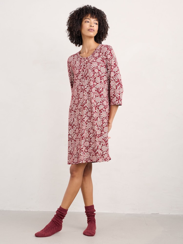 Seasalt Cornwall Red Star Chart Nightdress - Image 1 of 5