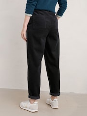 Seasalt Cornwall Black 100% Cotton Porfell Trousers - Image 3 of 5