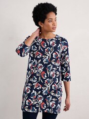 Seasalt Cornwall Blue 100% Cotton Shore Foraging Tunic - Image 1 of 3
