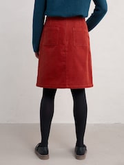Seasalt Cornwall Red Dovetail 100% Organic Cotton Skirt - Image 2 of 5