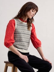 Seasalt Cornwall Natural Percella Cove Vest - Image 1 of 5