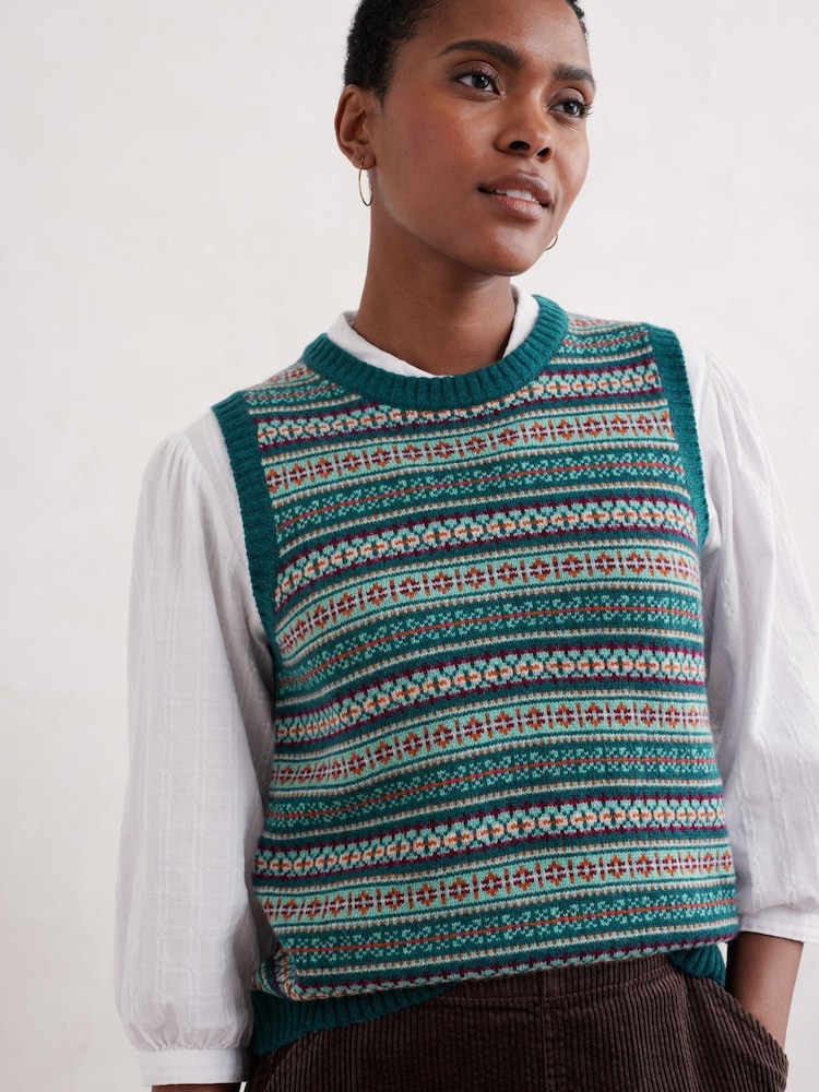Seasalt Cornwall Blue Percella Cove Vest - Image 1 of 4 Seasalt Cornwall Blue Percella Cove Vest - Image 1 of 4