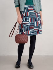 Seasalt Cornwall Blue Ferry Crossing Needlecord 100% Organic Cotton Skirt - Image 2 of 5