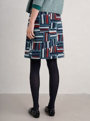 Seasalt Cornwall Blue Ferry Crossing Needlecord 100% Organic Cotton Skirt - Image 3 of 5