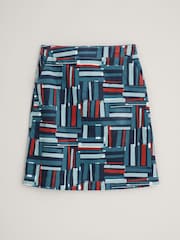 Seasalt Cornwall Blue Ferry Crossing Needlecord 100% Organic Cotton Skirt - Image 4 of 5
