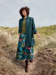 Seasalt Cornwall Teal Blue Wood Cabin Crownan Coat - Image 2 of 7