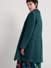 Seasalt Cornwall Teal Blue Wood Cabin Crownan Coat - Image 4 of 7