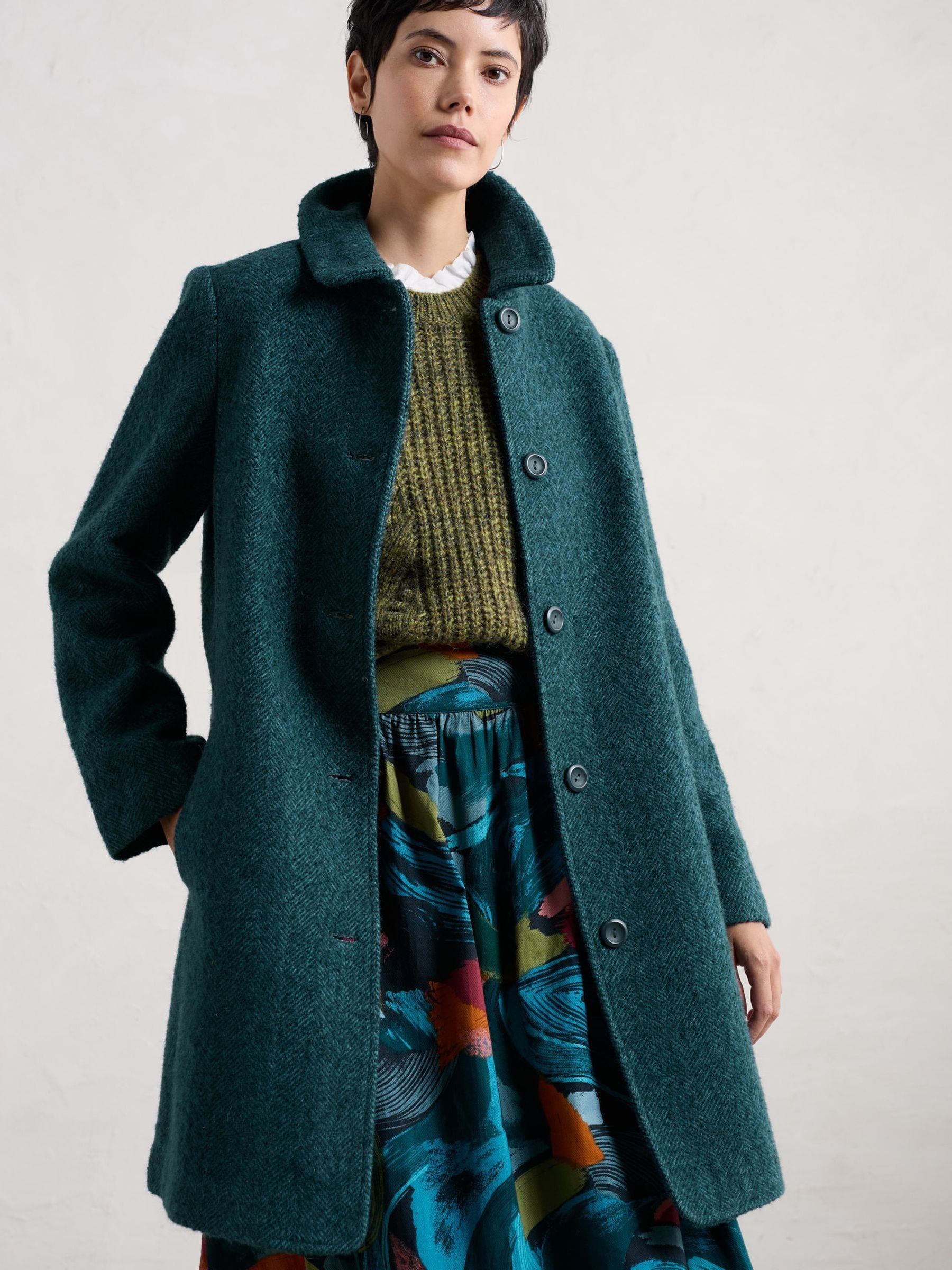 Buy Seasalt Cornwall Teal Blue Wood Cabin Crownan Coat from Next Poland