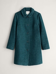 Seasalt Cornwall Teal Blue Wood Cabin Crownan Coat - Image 6 of 7