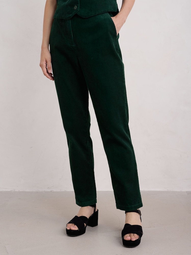 Seasalt Cornwall Green 100% Cotton Heald Trousers - Image 1 of 6