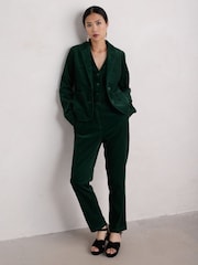 Seasalt Cornwall Green 100% Cotton Heald Trousers - Image 3 of 6