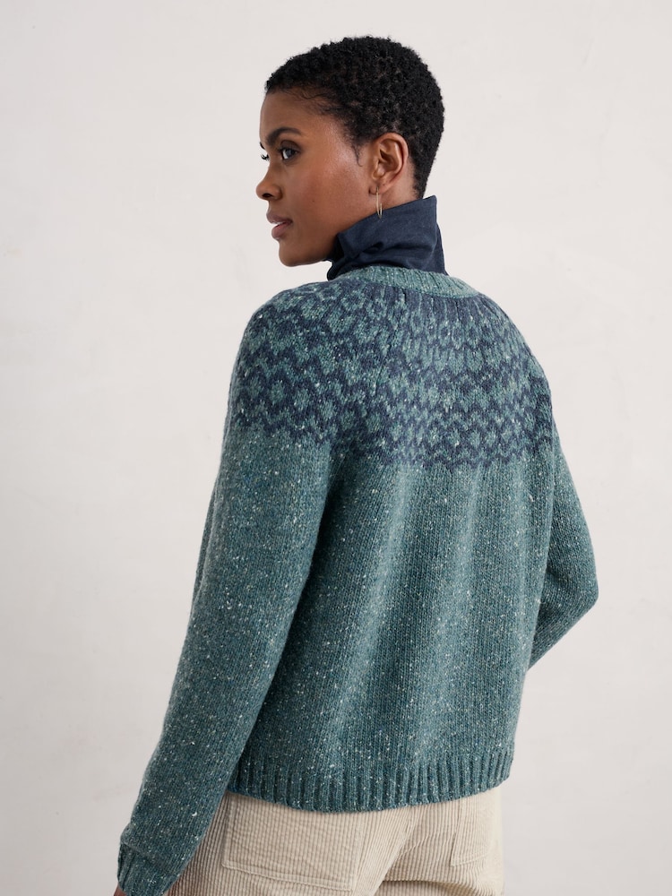 Seasalt Cornwall Blue Port Kinnis Cardigan - Image 2 of 5