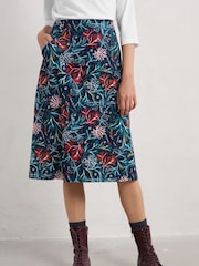 Seasalt Cornwall Blue Forest View Skirt - Image 1 of 5