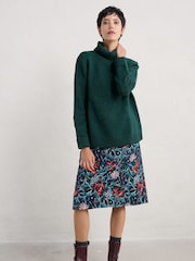 Seasalt Cornwall Blue Forest View Skirt - Image 3 of 5