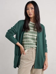 Seasalt Cornwall Green Riverboat Cardigan - Image 1 of 5