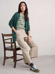 Seasalt Cornwall Green Riverboat Cardigan - Image 3 of 5