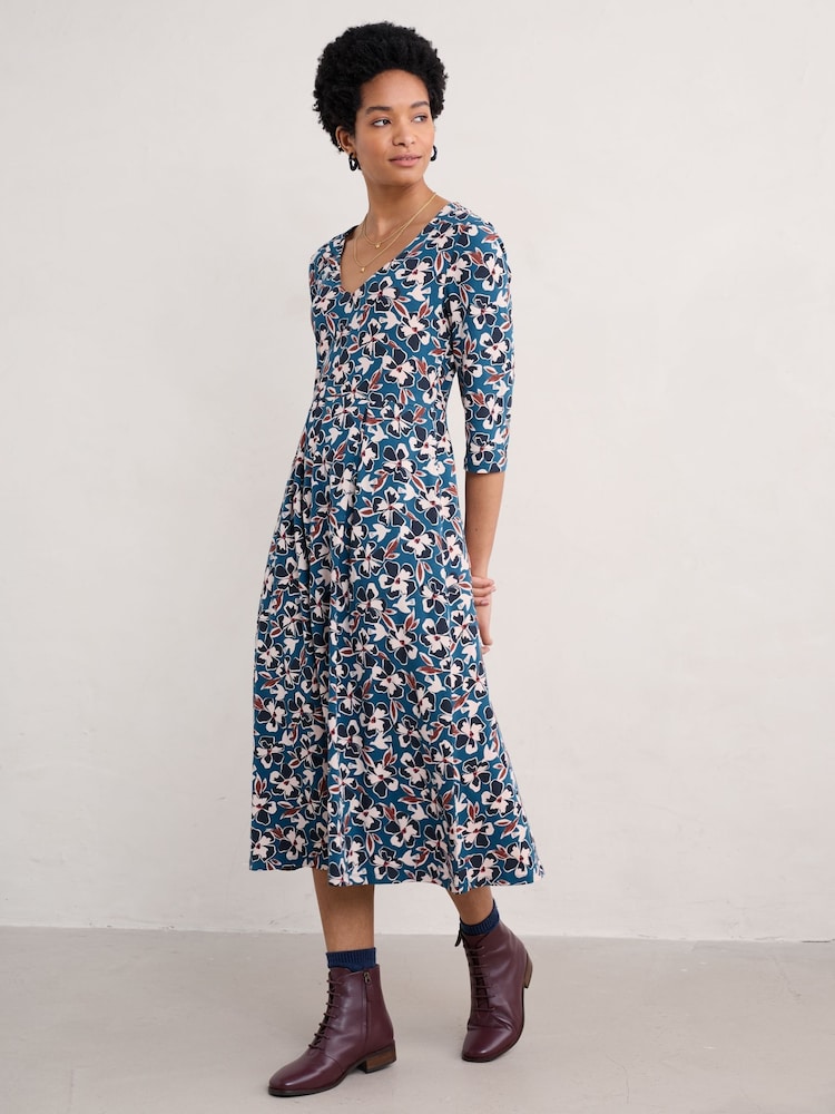 Seasalt Cornwall Blue Tall Helena Dress - Image 1 of 5