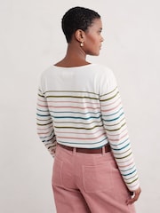 Seasalt Cornwall Falmouth Tri Shore Creek Stripes Sailor T-Shirt - Image 2 of 5