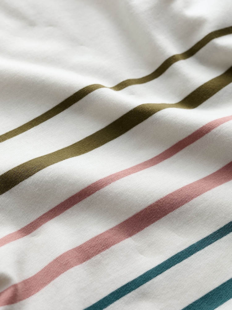 Seasalt Cornwall Falmouth Tri Shore Creek Stripes Sailor T-Shirt - Image 5 of 5
