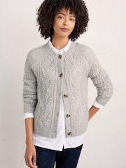 Seasalt Cornwall Natural Sand Thistle Cardigan - Image 1 of 5