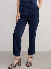 Seasalt Cornwall Blue 100% Cotton Heald Trousers - Image 1 of 5