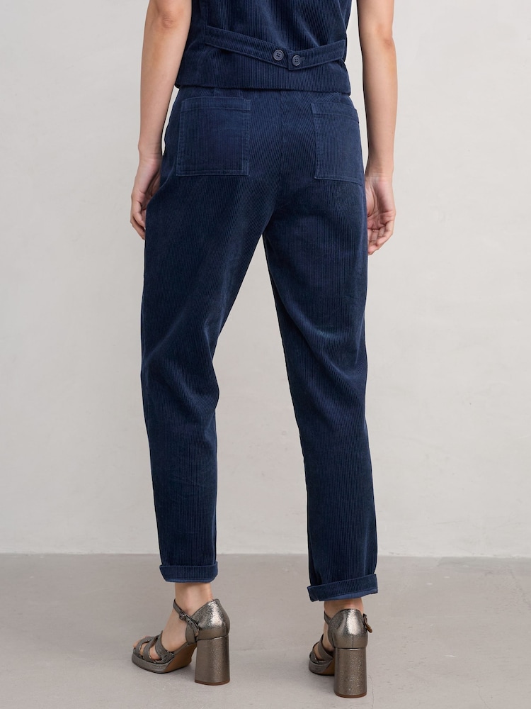 Seasalt Cornwall Blue 100% Cotton Heald Trousers - Image 2 of 5