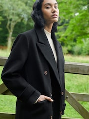 Ro&Zo Black Double Breasted Overcoat - Image 2 of 8