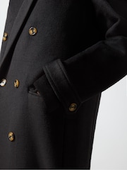 Ro&Zo Black Double Breasted Overcoat - Image 8 of 8